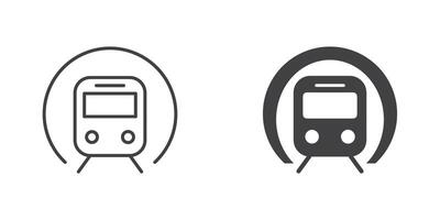 metro trem ícone dentro plano estilo. metrô ilustração em isolado fundo. transporte placa o negócio conceito. vetor