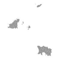 canal ilhas mapa com administrativo divisões. ilustração. vetor