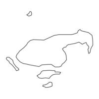 laeso mapa, administrativo divisão do Dinamarca. ilustração. vetor