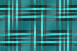 chapéu Verifica tecido , construir fundo tartan têxtil. rendilhado desatado padronizar textura xadrez dentro ciano e cinzento cores. vetor