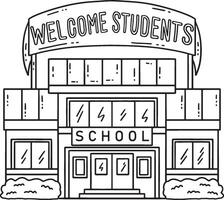 primeiro dia do escola bem-vinda alunos isolado vetor