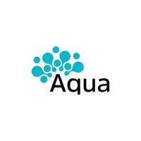 ícone azul do aqua. modelo de logotipo plana de círculos de água. ideia de emblema moderno. projeto de conceito para negócios. ilustração isolada do vetor no fundo em branco.