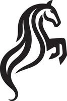 mínimo criativo cavalo elegante linha arte logotipo 4 vetor