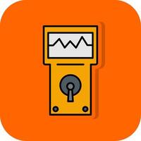 analisador preenchidas laranja fundo ícone vetor