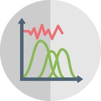 onda gráfico plano escala ícone vetor