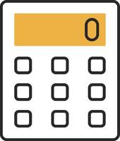 calculadora esfolado preenchidas ícone vetor