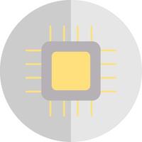 CPU plano escala ícone vetor