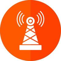 telecomunicações glifo vermelho círculo ícone vetor