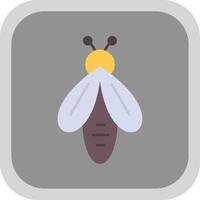 abelha plano volta canto ícone vetor