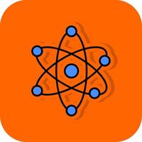 Ciência preenchidas laranja fundo ícone vetor