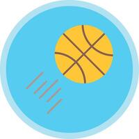 basquetebol plano multi círculo ícone vetor