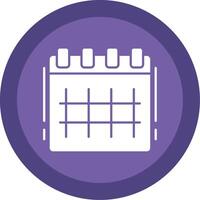 calendário glifo multi círculo ícone vetor