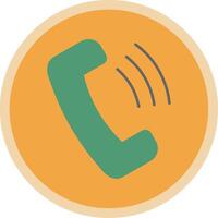 telefone ligar plano multi círculo ícone vetor