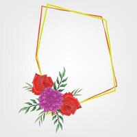 decorativo floral folhagem enfeite para Casamento convite vetor