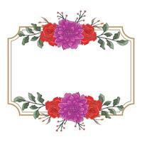 decorativo floral folhagem enfeite para Casamento convite vetor