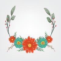 decorativo floral folhagem enfeite para Casamento convite vetor