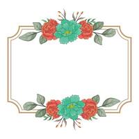 decorativo floral folhagem enfeite para Casamento convite vetor