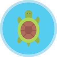 tartaruga plano multi círculo ícone vetor