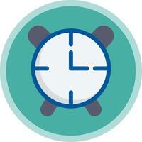 alarme relógio plano multi círculo ícone vetor