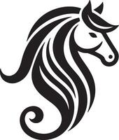 mínimo criativo cavalo elegante linha arte logotipo 3 vetor