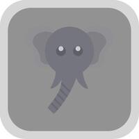 elefante plano volta canto ícone vetor