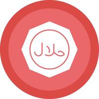halal glifo multi círculo ícone vetor
