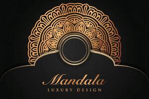 luxuoso mandala fundo e bandeira projeto, adequado para Projeto modelos para cumprimento cartões vetor