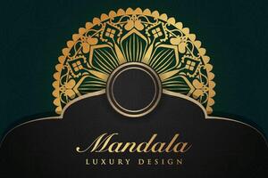 luxuoso mandala fundo e bandeira projeto, adequado para Projeto modelos para cumprimento cartões vetor