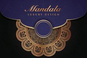 luxuoso mandala fundo e bandeira projeto, adequado para Projeto modelos para cumprimento cartões vetor