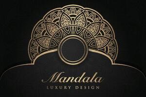 luxuoso mandala fundo e bandeira projeto, adequado para Projeto modelos para cumprimento cartões vetor