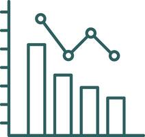 perda linha gradiente volta canto ícone vetor