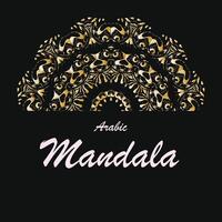 criativo dourado floral árabe mandala fundo modelo vetor