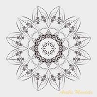 criativo Preto branco floral árabe mandala fundo modelo vetor
