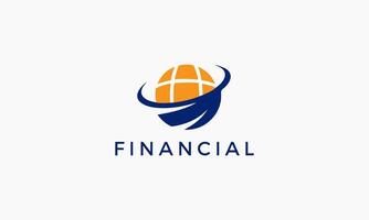 financeiro logotipo Projeto modelo vetor
