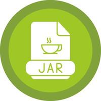 jarra glifo multi círculo ícone vetor