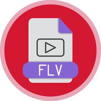 flv plano multi círculo ícone vetor