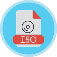 iso plano multi círculo ícone vetor