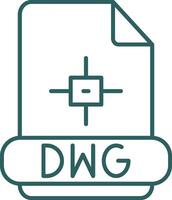 dwg linha gradiente volta canto ícone vetor