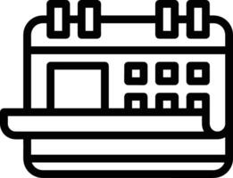 calendário ícone para cronograma lembrete símbolo imagem em a branco fundo vetor