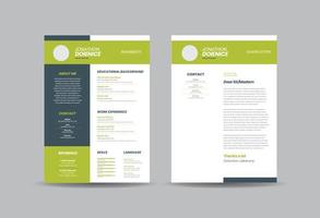 curriculum vitae cv currículo modelo de design ou detalhes pessoais para candidatura a emprego vetor