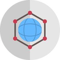 rede plano escala ícone vetor