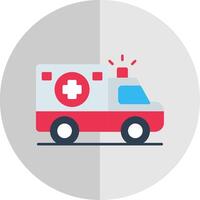 ambulância plano escala ícone vetor