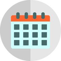 calendário plano escala ícone vetor