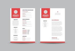 curriculum vitae cv currículo modelo de design ou detalhes pessoais para candidatura a emprego vetor