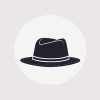 à moda desenhado à mão estilo fedora chapéu ilustração plano 2d Projeto vetor