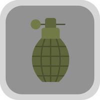 Grenade plano volta canto ícone vetor