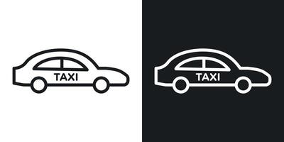 conjunto de ícones de táxi vetor
