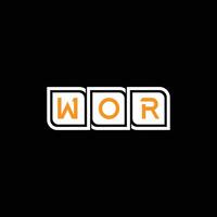 carta wor monograma logotipo Projeto vetor