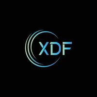 xdf carta logotipo Projeto vetor