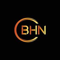 bhn carta inicial logotipo Projeto vetor